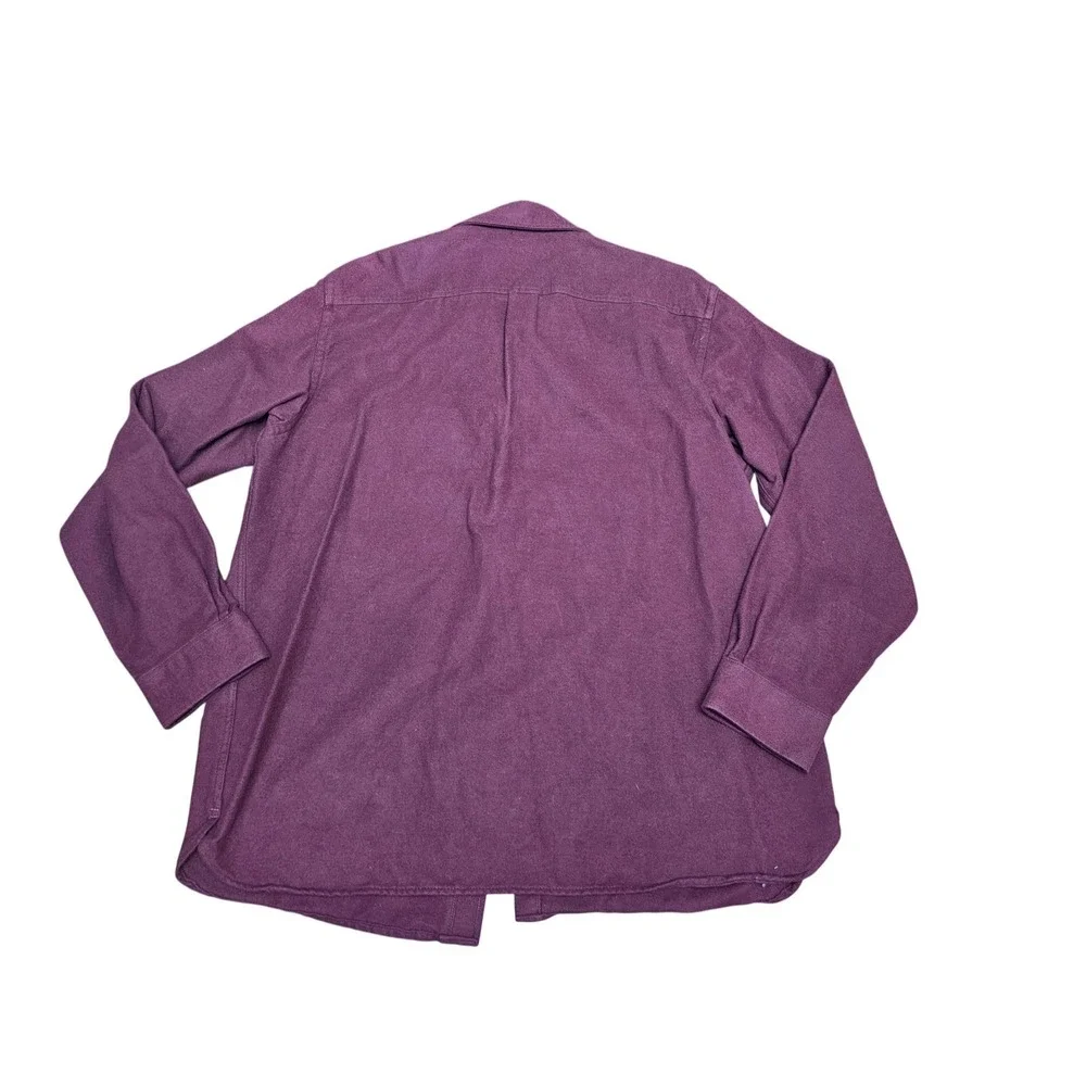 L.L. Bean Chamois Cloth Shirt Mens‎ XL Regular Fit Burgundy Button Up Flannel